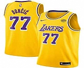 Men's Los Angeles Lakers #77 Luka Doncic Yellow 2025 Icon Edition Stitched Jersey Dzhi,baseball caps,new era cap wholesale,wholesale hats
